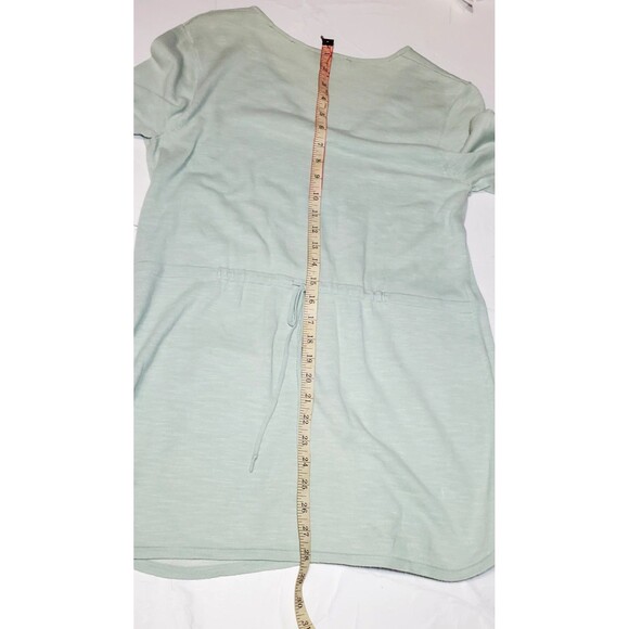 Mint Green Seamed Tunic Top XS Fits M/L V-Neck Long Sleeve Relaxed Fit - Picture 9 of 15